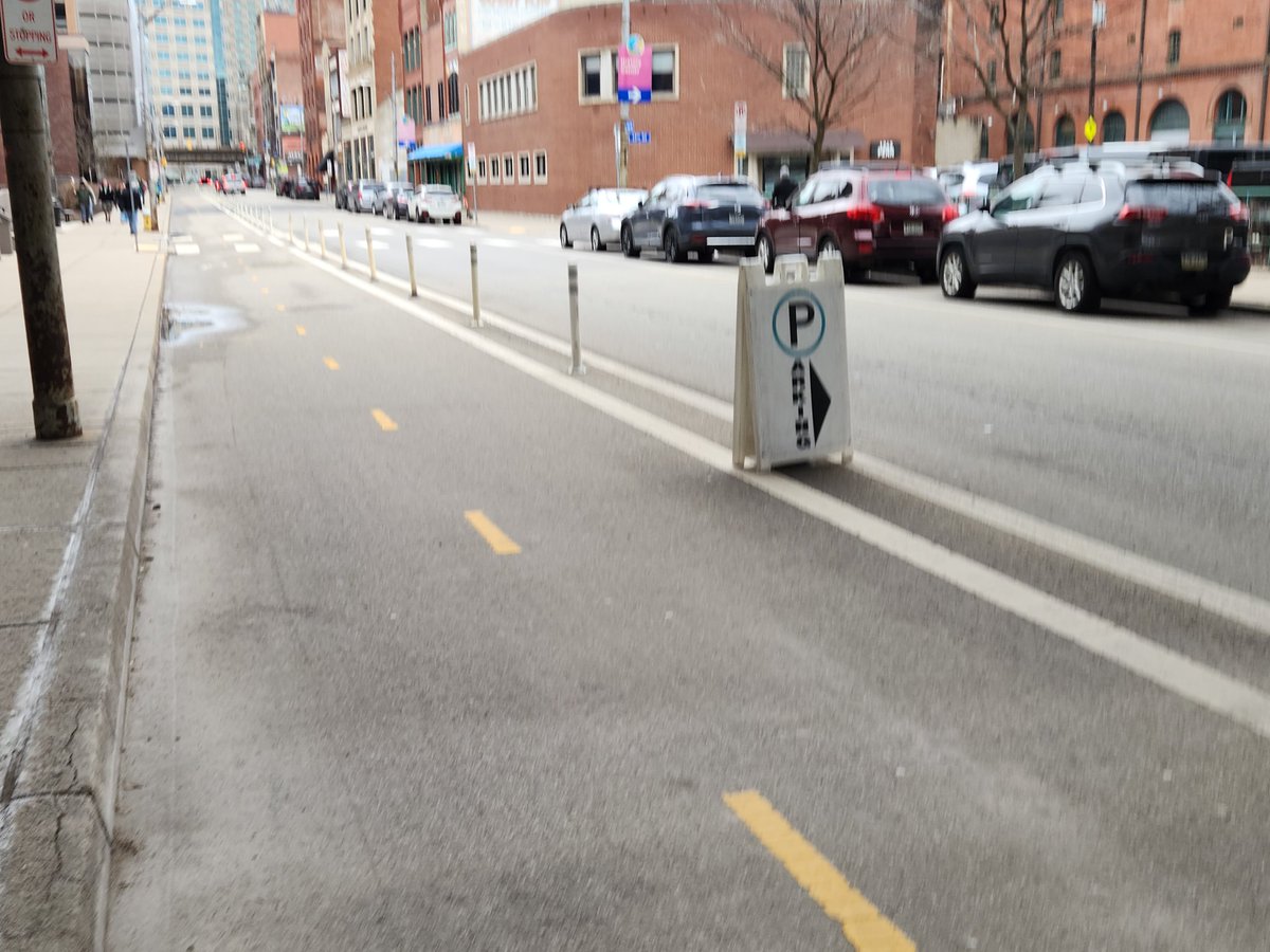 New Parking Protected bike lane just dropped on Penn Ave #dadjoke