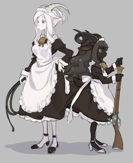 goat maid duo 山羊メイドさん2人組 