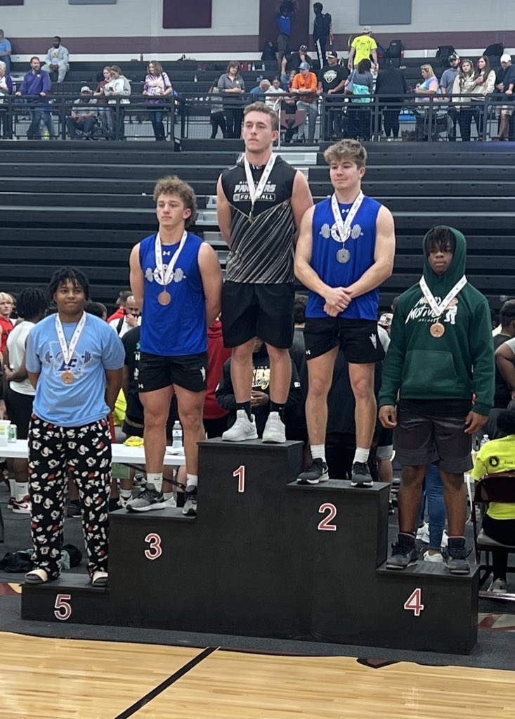 RidgelandHSFtbl's tweet photo. Super proud of the first ever Weightlifting AAA State Champion @B_Pritchett22 #IRONjungle bringing home the GOLD FOR 180 lb class. #compete2WIN @RHSPantherAth @RidgelandTf https://t.co/WnosghJCAw