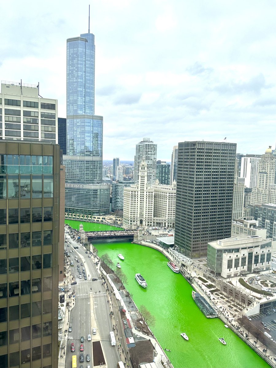 The dyeing of the Chicago River has become synonymous with St. Patrick’s Day celebrations in the United States, but where did the tradition originate? 

The green dye was originally part of the city’s effort to clean up the river’s waterfront areas, which had long been a