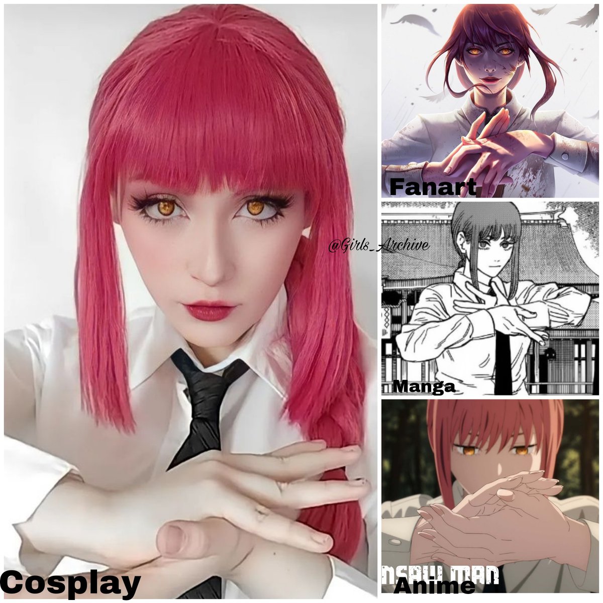 Girls Archive on Twitter "Makima "hands signs" from Chainsaw Man Cosplayer https//instagram