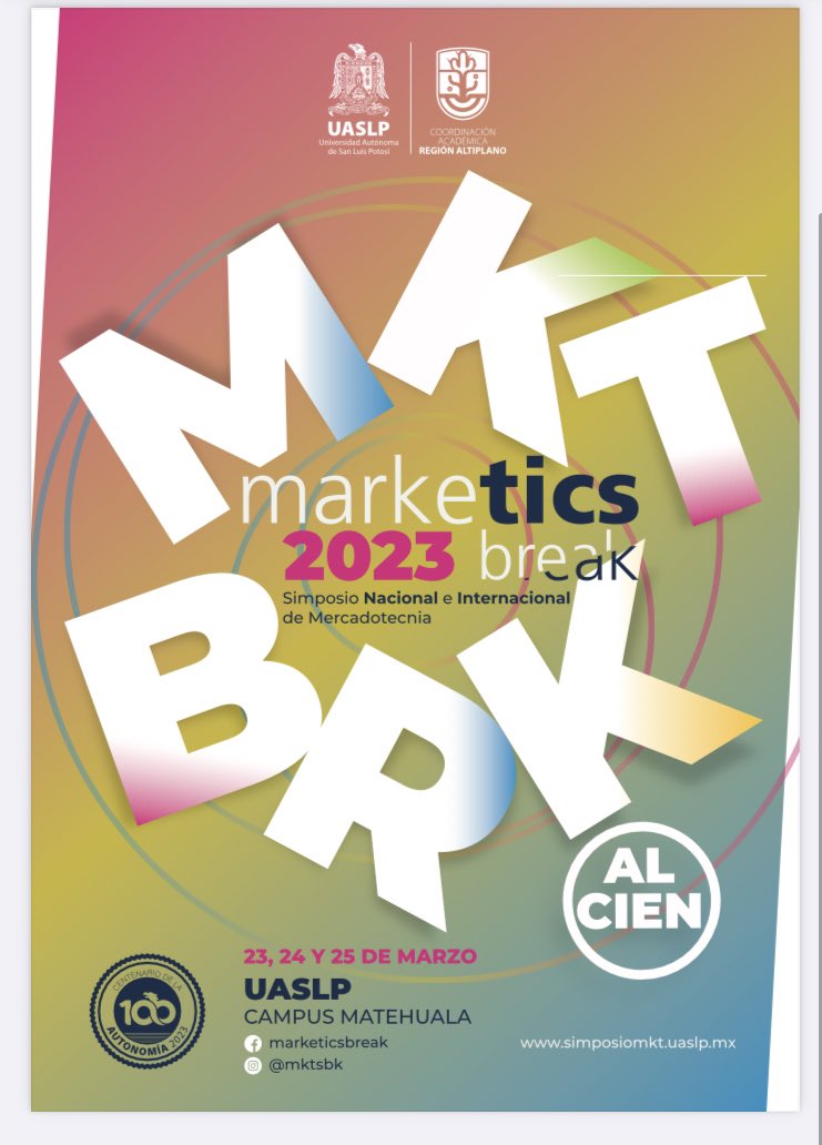 Ya estamos a una semana para vivir intensamente la “lluvia de ideas en el desierto”. #mktsbk 2023   23 al 25 de marzo en <a href="/COARAoficial/">COARA Oficial</a> de la <a href="/LaUASLP/">UASLP</a>