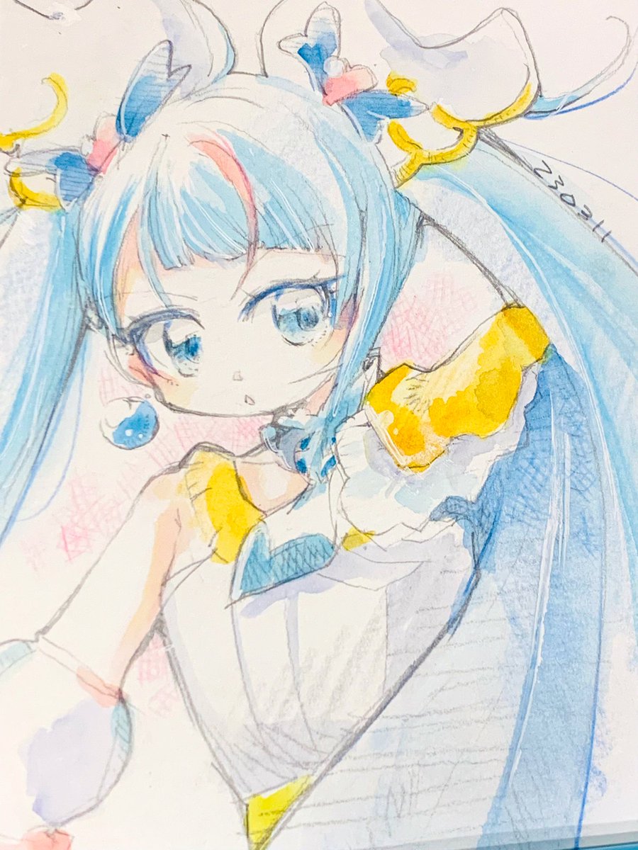 「スカイちゃん #プリキュア版深夜の真剣お絵描き60分一本勝負 」|ピカのイラスト