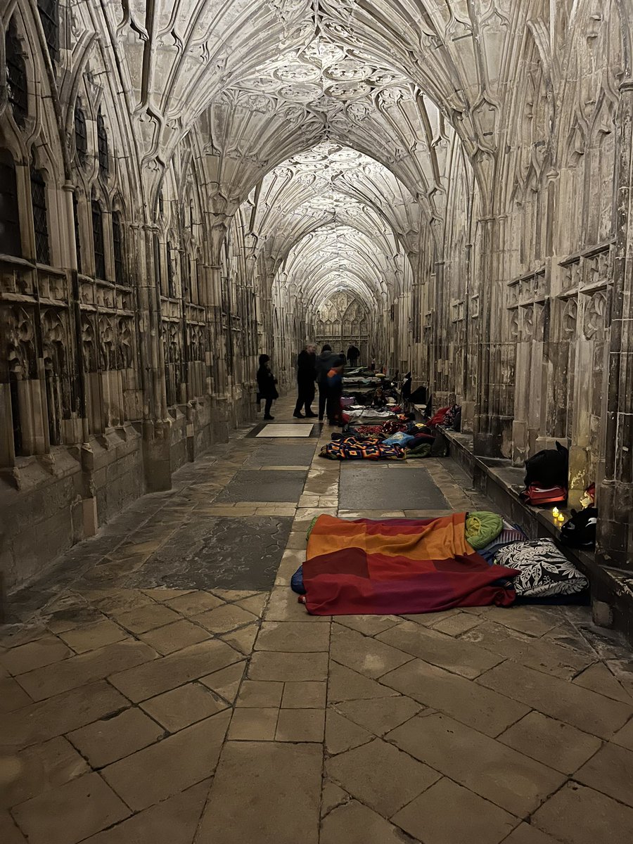 Some photos from last nights #CloistersChallenge at @GlosCathedral   We helped raise over £700 to #HelpTheHomeless in #Gloucestershire   #cc23 @BBCGlos