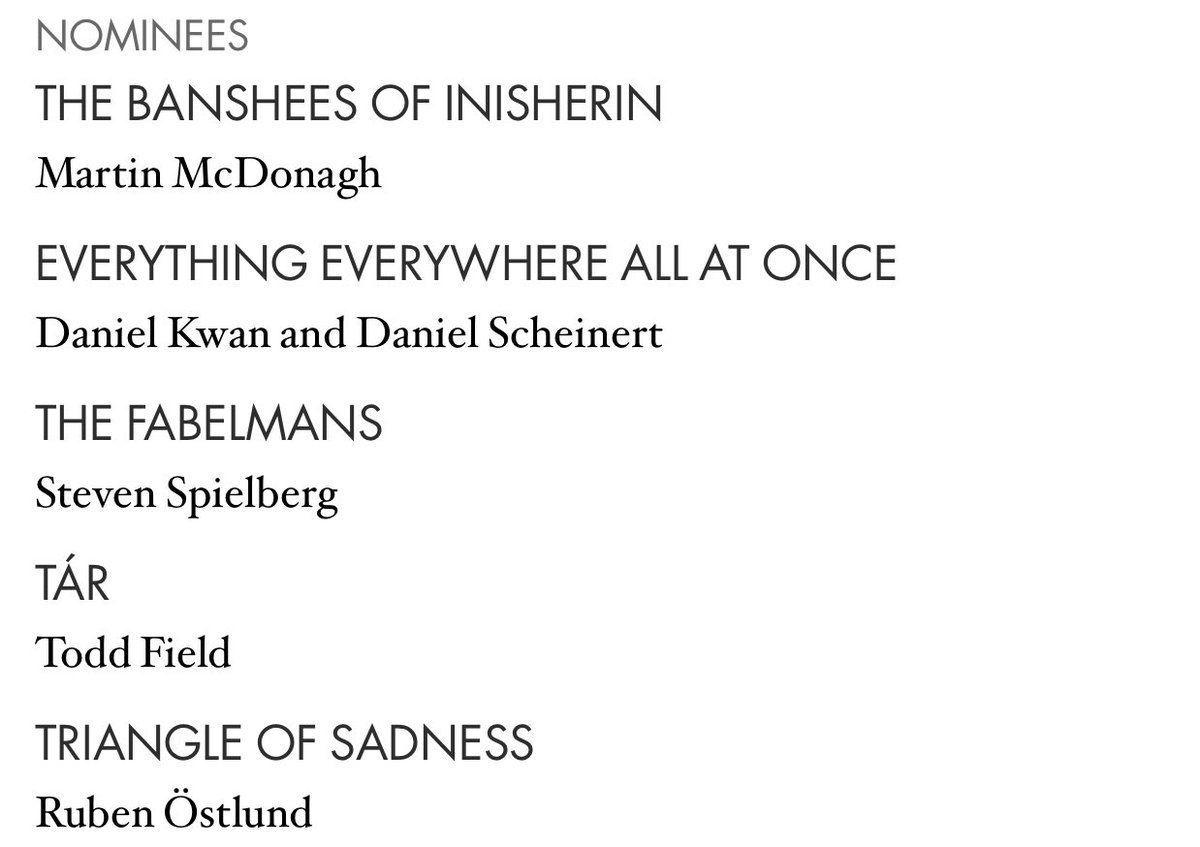 What’s your final Oscar prediction for Best Director?