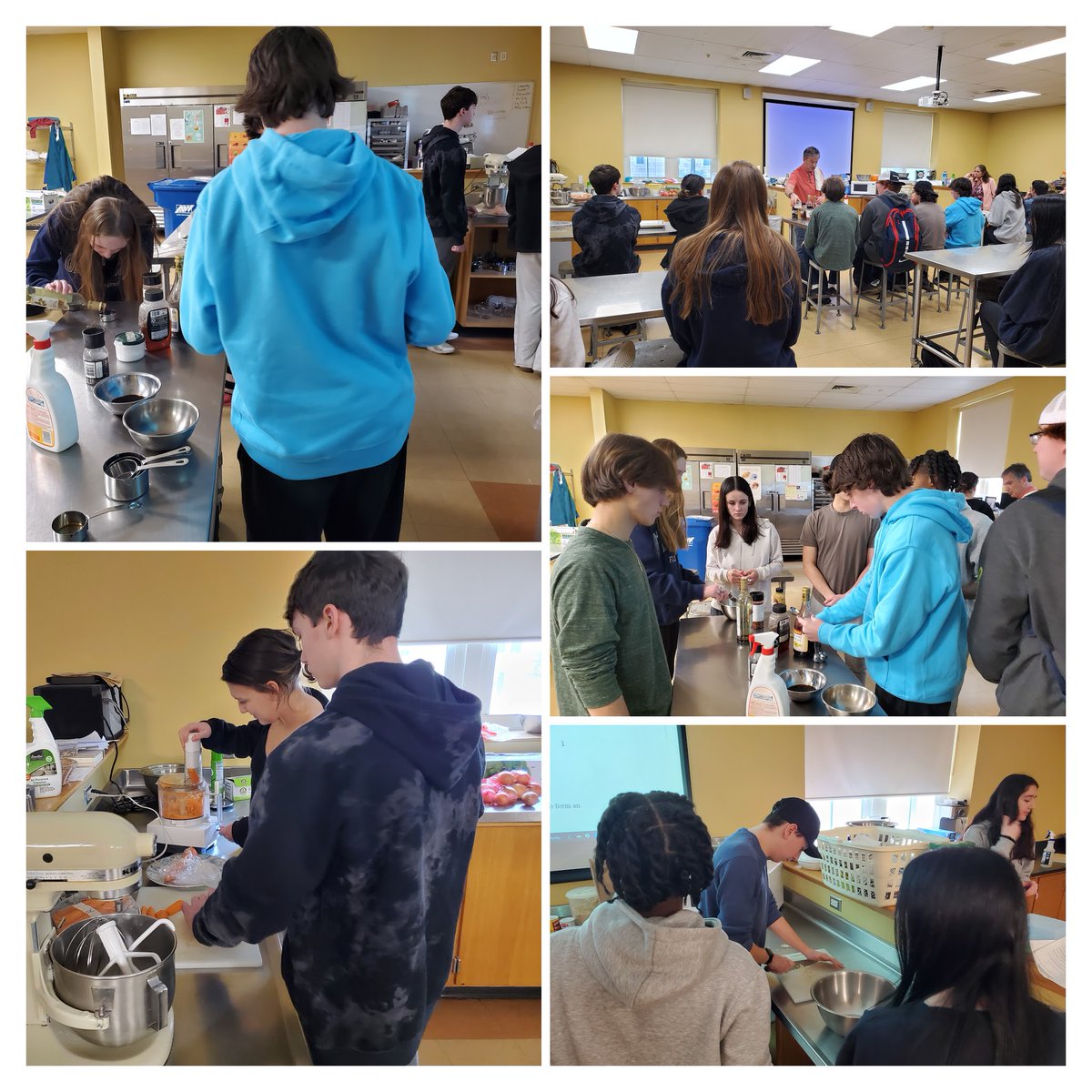 DrCSJones's tweet image. Never a dull moment in @culinary_wh's class! Students are getting ready for Restaurant Day by making vinaigrette &amp;amp; prepping for Carrot Cake! #WHPantherPride #WHPantherPathways @WH_Super @gmferrojr @WHathletics @WHRHSGuidance