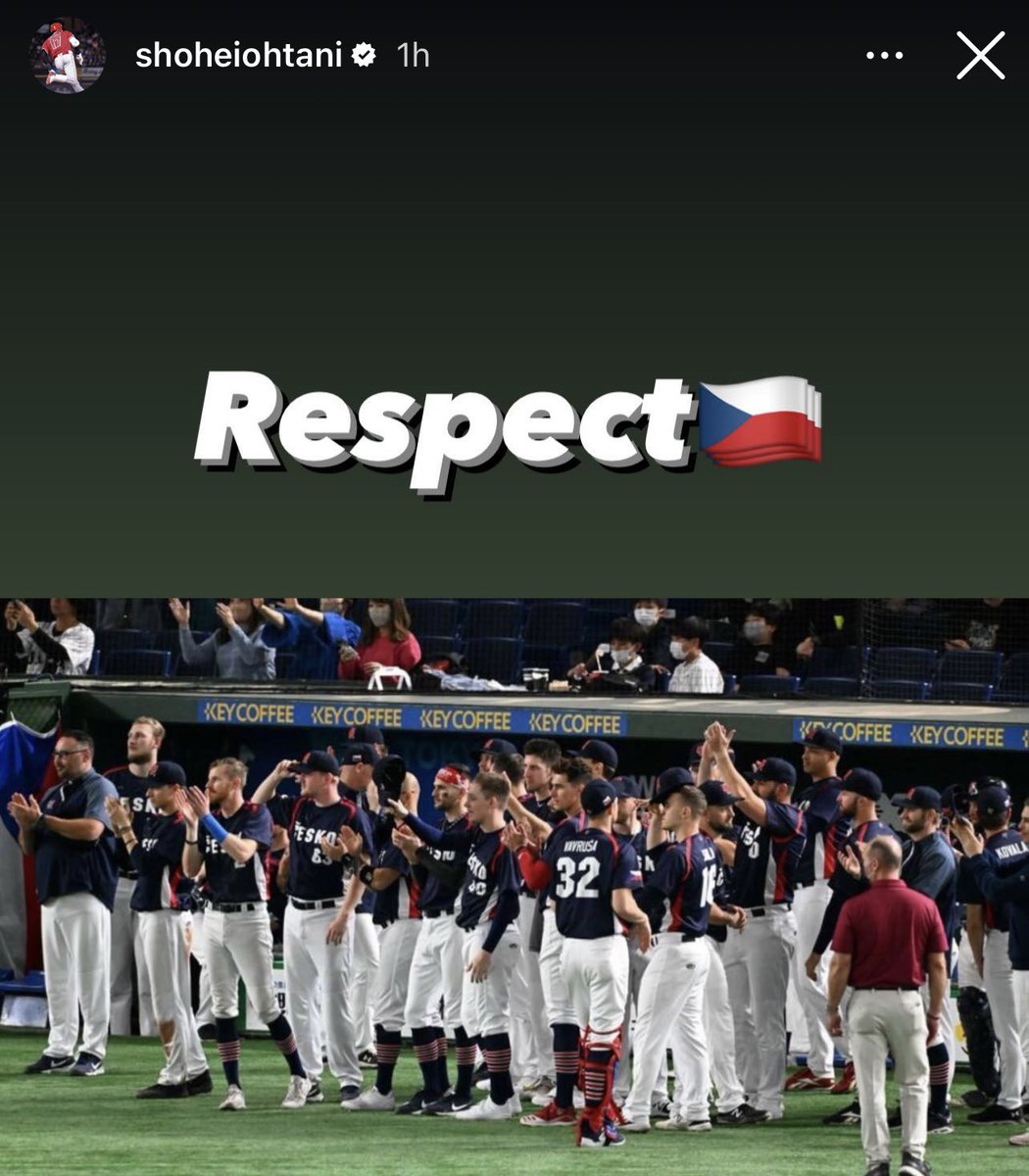 Talkin’ Baseball on Twitter "Ohtani showing love to the Czech Republic team"