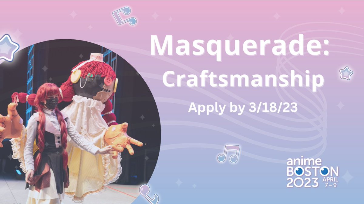Anime Boston on Twitter "Applications for the AnimeBoston2023 Masquerade close on March 18