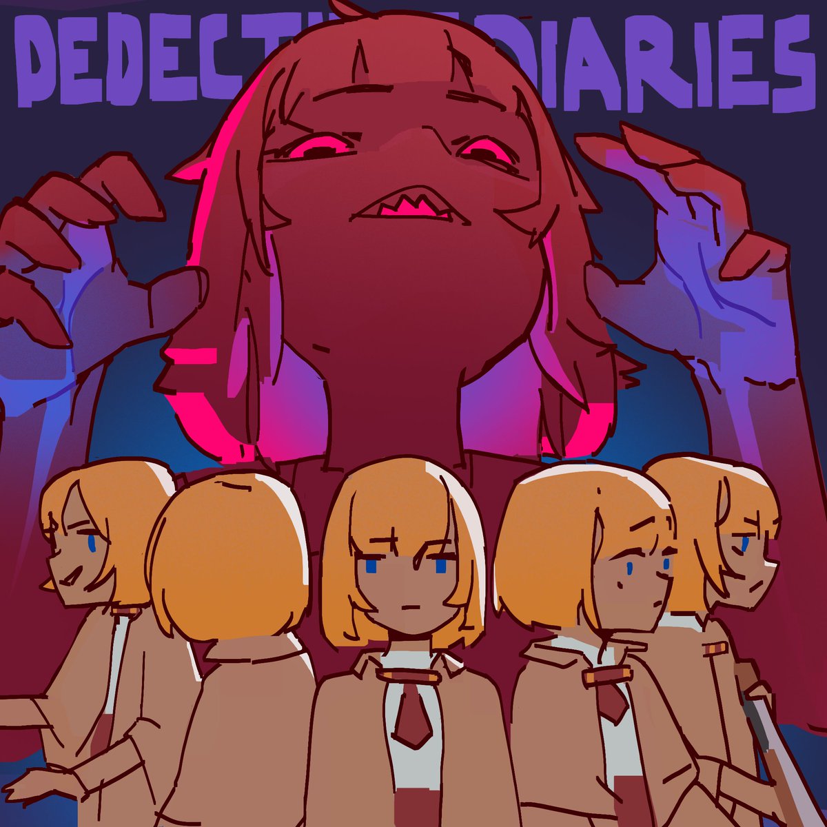 Mbq_101's tweet image. Gura and Ame from #DetectiveDiaries latest short anim!!

#HololiveEN