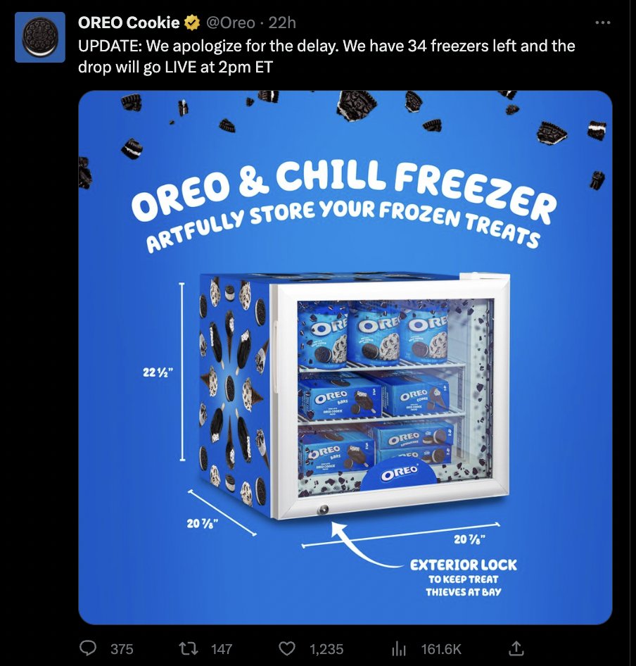 If you were Wondering Where the 34 Oreo Freezers Went... 🍴🧪 We Love Adding Random Sites To Help Users Profit 💵 Never Extra Cost. Your Suggestions are Our Priority! You Want Something? We'll Do It. 🤝 Join the Team by Following for Restocks 🔔