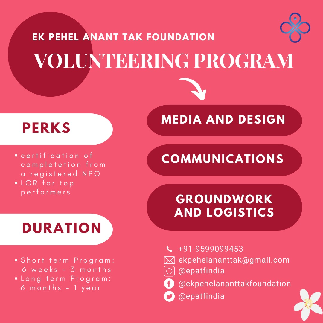 epatfindia's tweet photo. HELLO! @epatfindia is very glad to share that we are looking forward to adding new volunteers to our team!

Please do share this post with friends, family, and anyone you know that wants to make a difference!

Feel free to DM us, or comment below, with any queries.

#epatfindia https://t.co/igA3w3RBGE