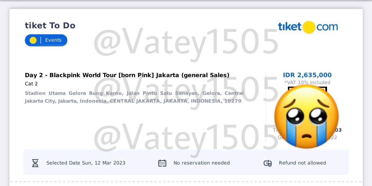 Victaurious15's tweet photo. WTS/Want To Sell
BlackPink World Tour BornPink (JAKARTA)  

CAT 2-Day 2  
4 tickets 

(below the price)
Negotiable

#BLACKPINK_WORLDTOUR #JAKARTA #wtsblackpink #bornpinkinjakarta #bornpinkworldtour #BLACKPINK_WORLDTOUR #BLACKPINK_BORNPINK #BLACKPINKinJAKARTA https://t.co/vUfIaSDeaw