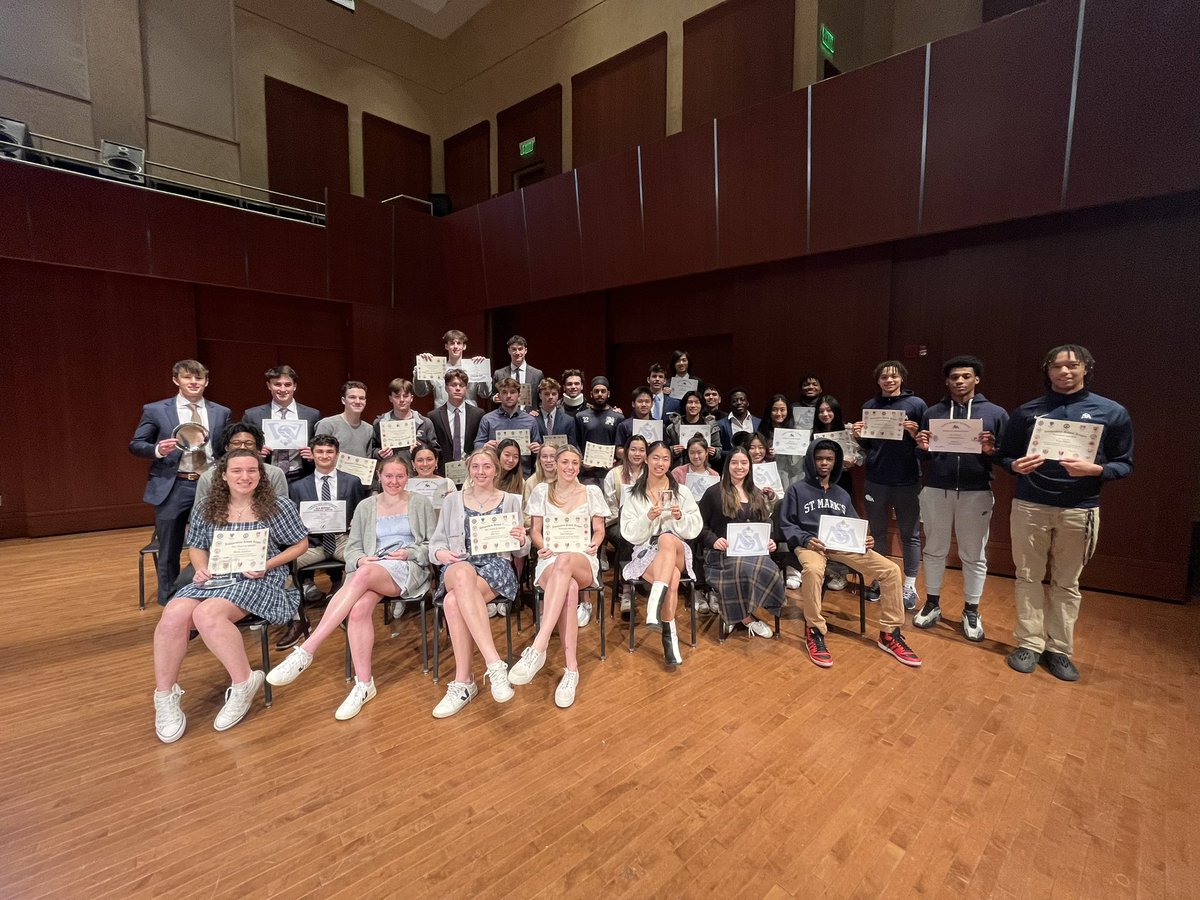 This past Thursday, we gathered as a community to for our annual Winter Athletic Awards Ceremony! Congratulations to all of our award winners and to all coaches, parents, fans, students and everyone else that contributed to a successful winter season at .<a href="/SMLions/">St. Mark's School</a> #GoSMLions