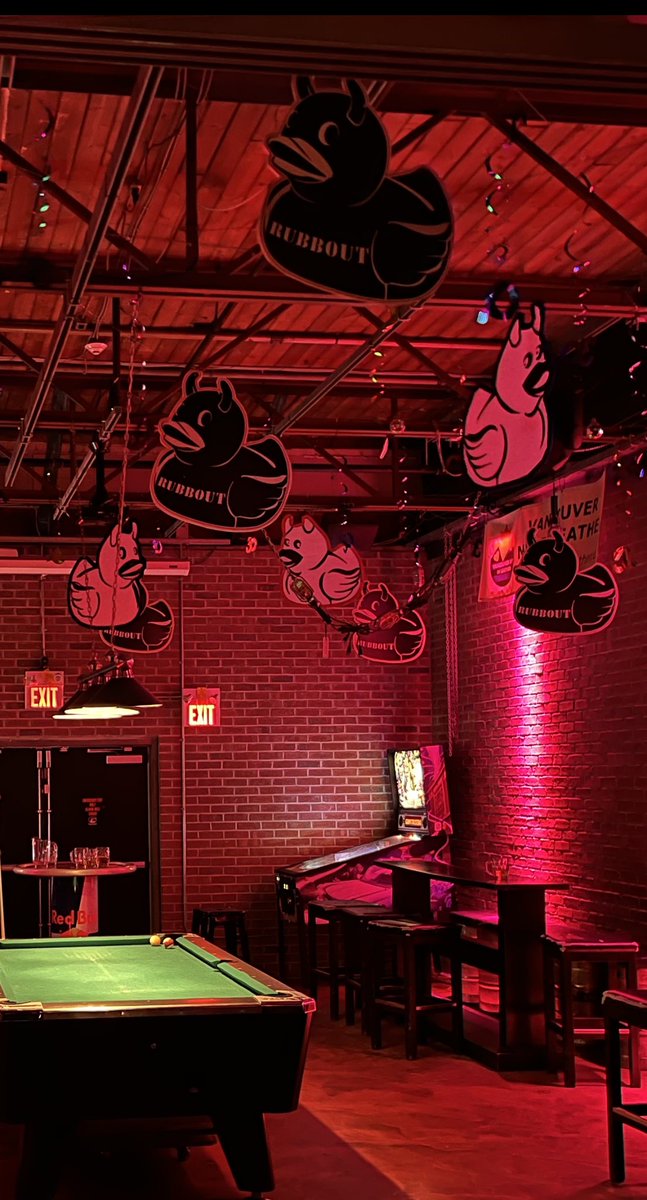 All the ducks were hung with care in hopes to see you here (<a href="/pumpjacks/">Pumpjacks</a>)

GRUNT NIGHT: RUBBER
TONIGHT
@ 8:00 pm - 11:00 pm

FREE cover charge up till 10pm with gear!

We have a rubber cube demo…something to not miss.

✨Hope to see you all shine at the event this Saturday! ✨