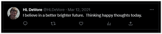 Just discovered that one year ago I tweeted this: