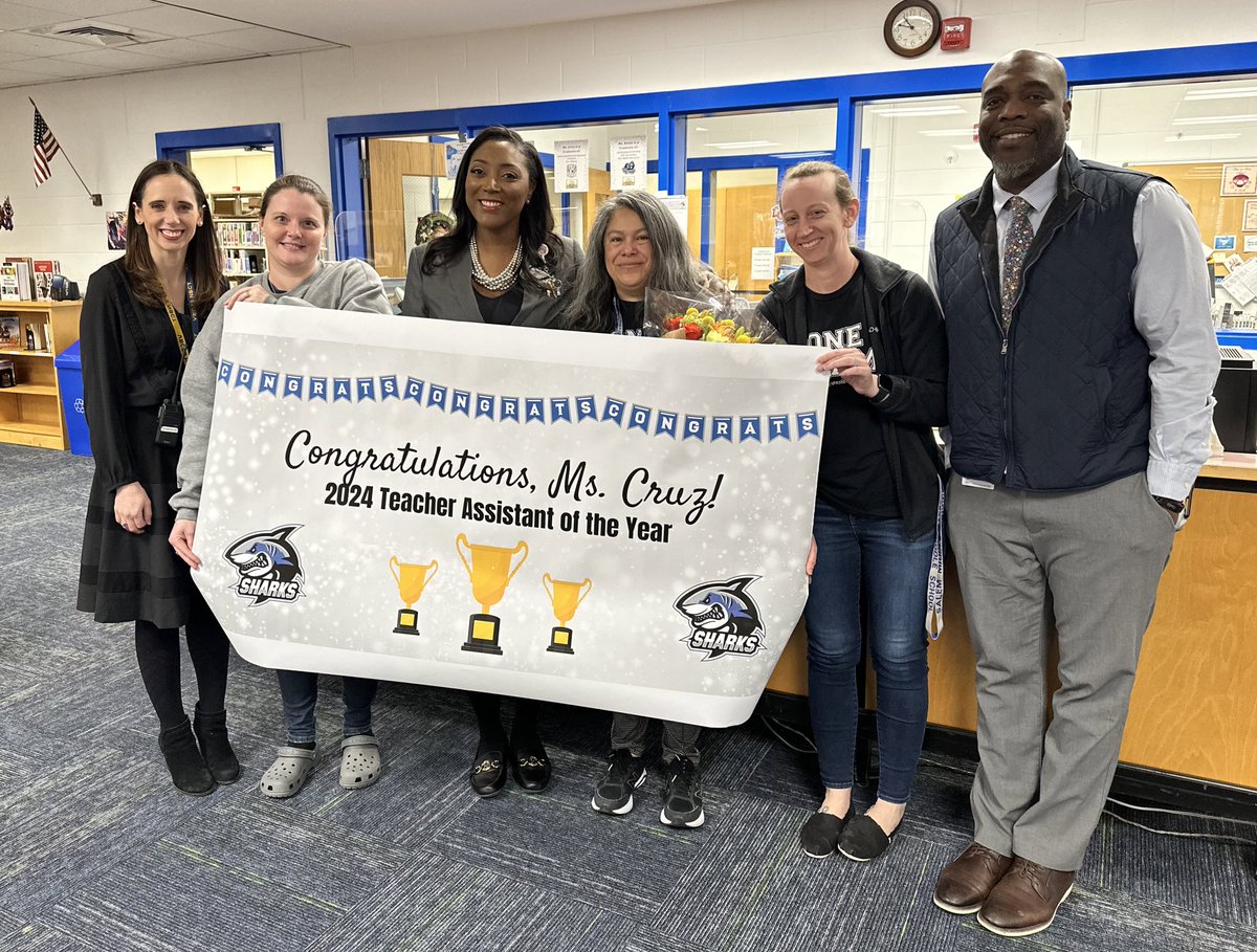 Congratulations to the hardworking Mrs. Cruz, SMS Assistant of the Year! #SoWellDeserved!