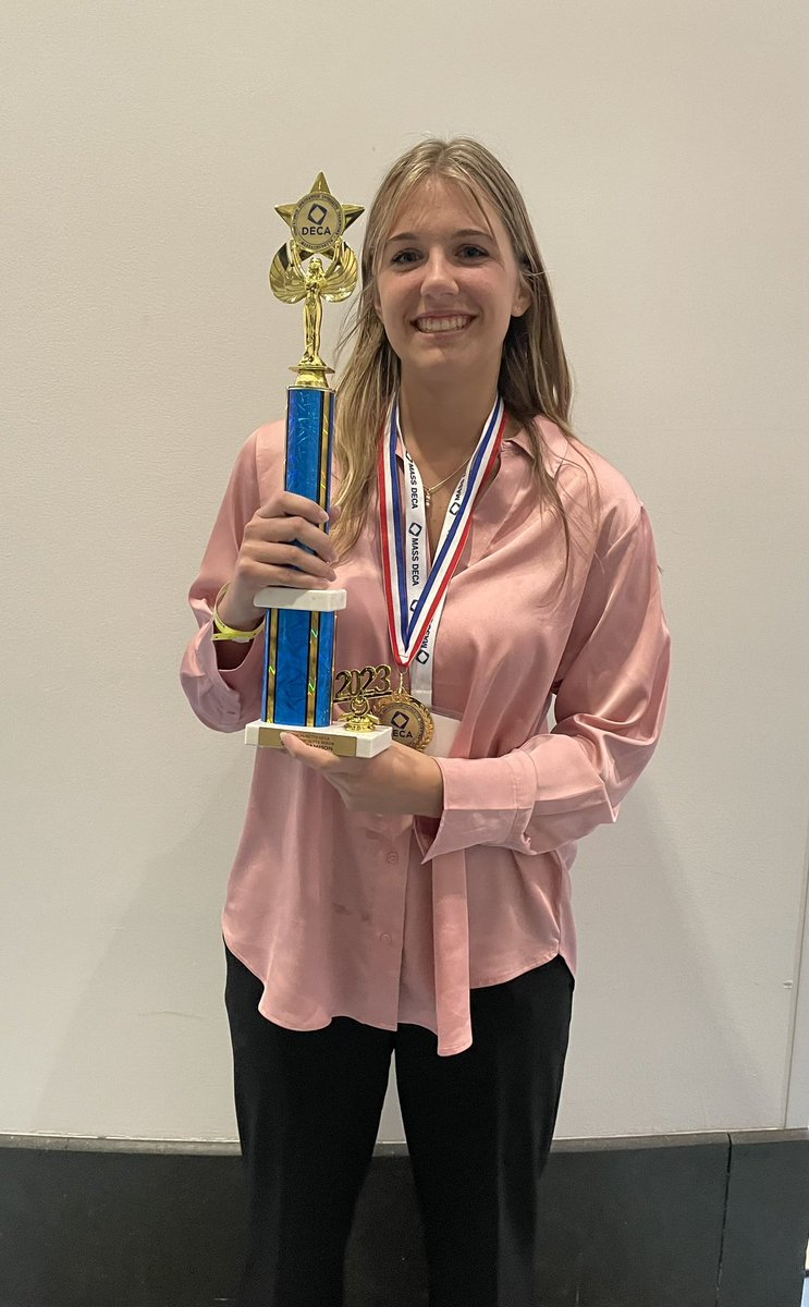 PemBizDECA's tweet photo. Congrats to Mikayla Horvath top winner at Mass DECA States competition! Heading to Internationals in Orlando!! #phsdeca @Pembroke_Titans @PemSch_news https://t.co/f6ltP4JjHd