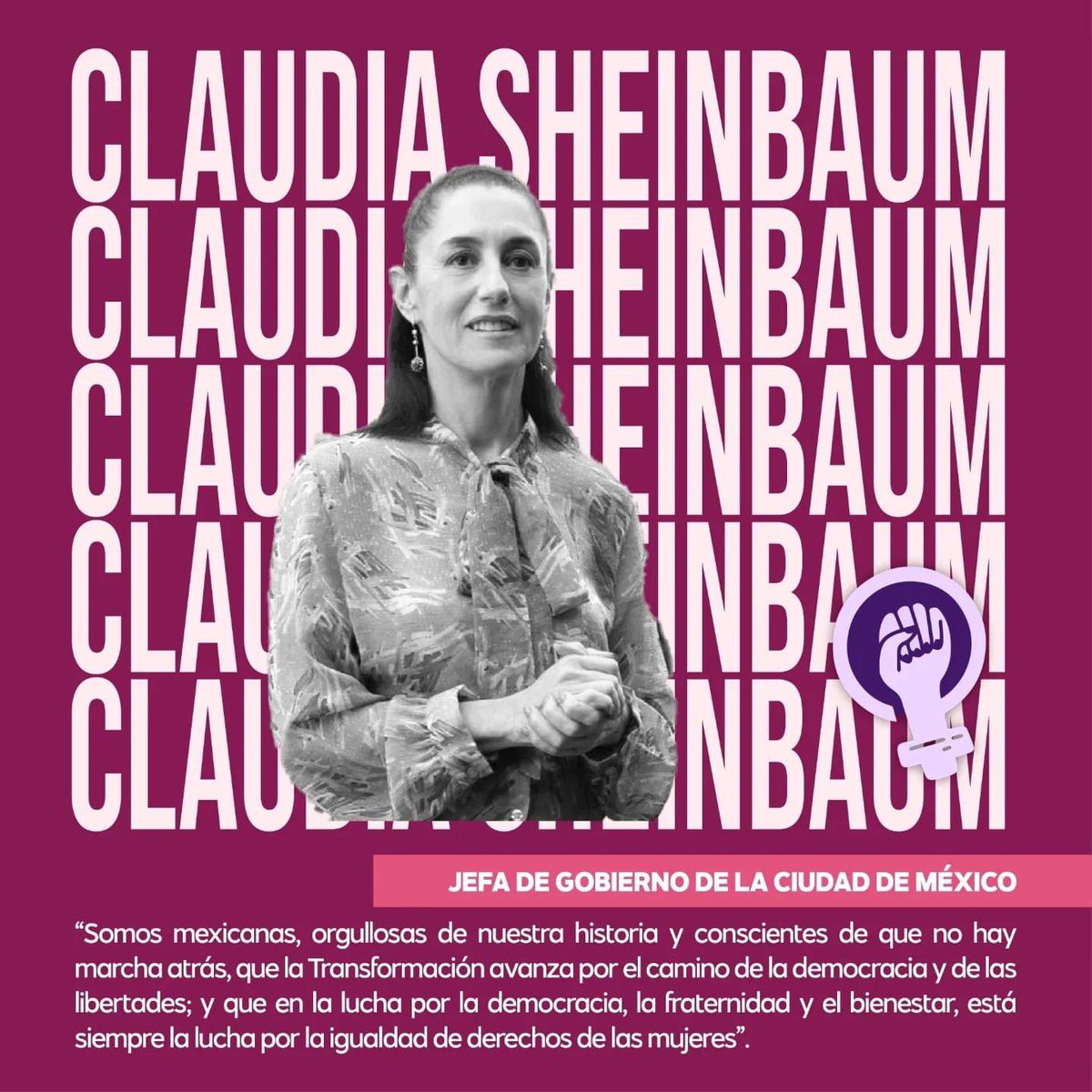 SheinialsZaca's tweet photo. Las mujeres no sólo podemos gobernar, ¡gobernamos! 

En la #4T se dio un gran paso en el pleno reconocimiento de nuestros derechos. Aún falta, pero juntas lograremos alcanzar un mejor futuro para todas 💜🇲🇽 https://t.co/swhW96l34X