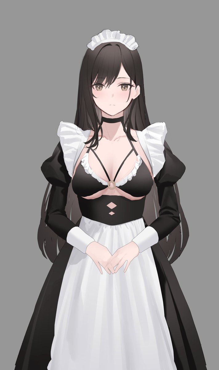 「とりあえずペン走らせて考えたメイドさんあと2、3人描くつもり 」|ゆう/YUのイラスト