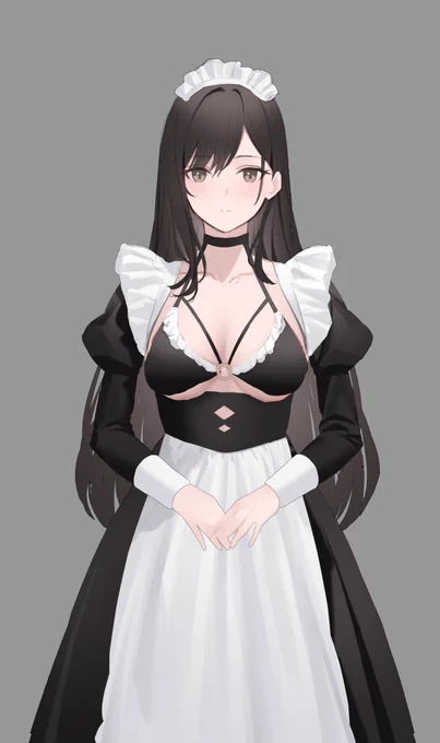 とりあえずペン走らせて考えたメイドさんあと2、3人描くつもり 