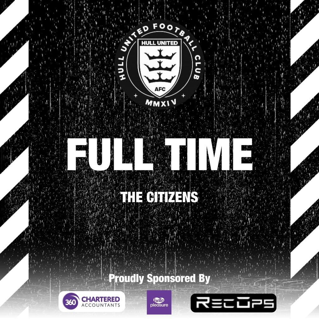 FT scoreline

Hull United 4-5 Hessle Rangers

⚽️ Second half goals from Charlie Wildbore, OG, Sam Miles &amp; Dylan Revill wasn’t enough to take anything from the game in the end

🤯 Crazy game of football this afternoon as the visitors take 3 points

#thecitizens #mensfootball
