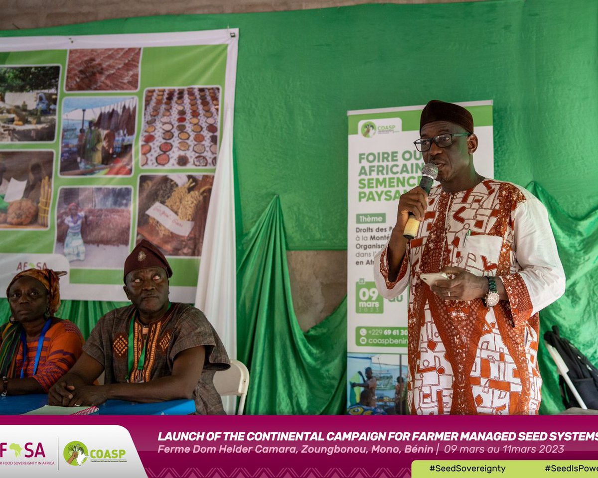 The #SeedIsPower campaign is officially launched by Hakim Baleraine, AFSA Chair on behalf of AFSA, COASP &amp; partners. He calls on social movements to rally behind this proposal to strengthen support for Farmer Managed Seed Systems for a just food system transformation.<a href="/BALIRAINEH/">BALIRAINE HAKIM</a>