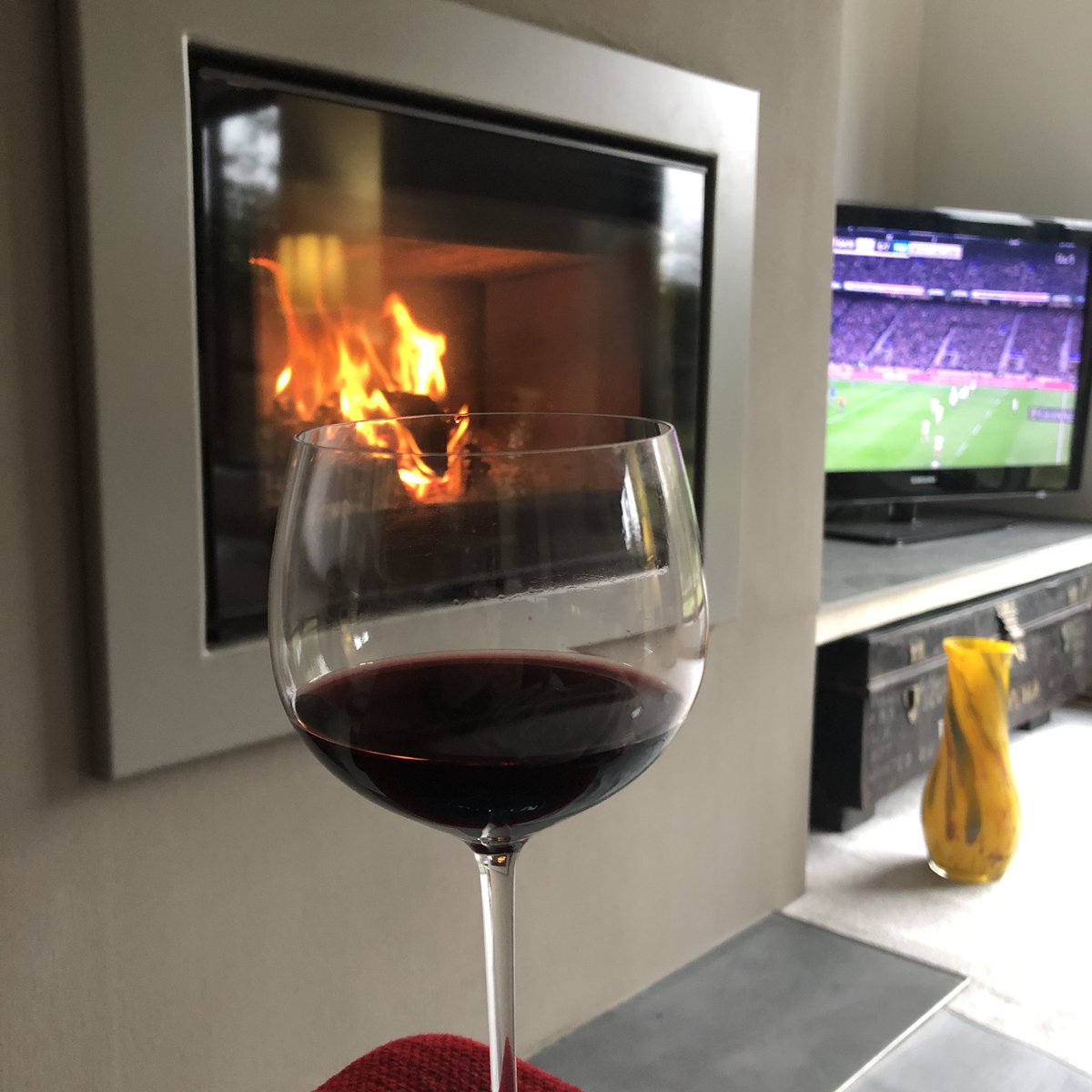 Well, there’s no point pretending there’s no rugby, when the fire is lit and a Rioja Gran Reserva has been pressed into my hand 
🔥🏉🍷

#GuinnessSixNations
#EnglandRugby
#frenchrugby
#woodburningstove
#rioja
#spanishwine