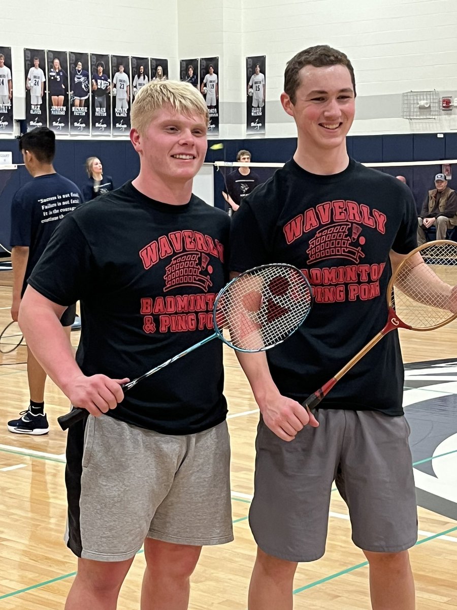 FastWolverines's tweet image. Section 4 Girls Doubles Ping Pong Champions and Boys Doubles Badminton Champions! #wcsdletsgo