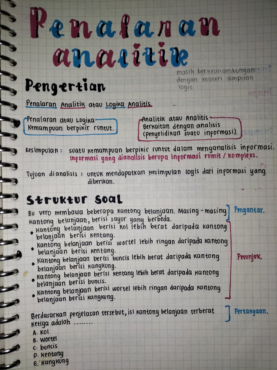 Amaraa_anii's tweet photo. Hai guys gua mau berbagi materi buat kalian para semigapyear, gapyear dan kelas 12 yang mau berjuang UTBK-SNBT 2023 kali ini materi yang gua bagikan penalaran analitik ya guys, kalian bisa mulai langkah awal belajar memahami materi ini dulu ya. https://t.co/vyF9RPU2Oe