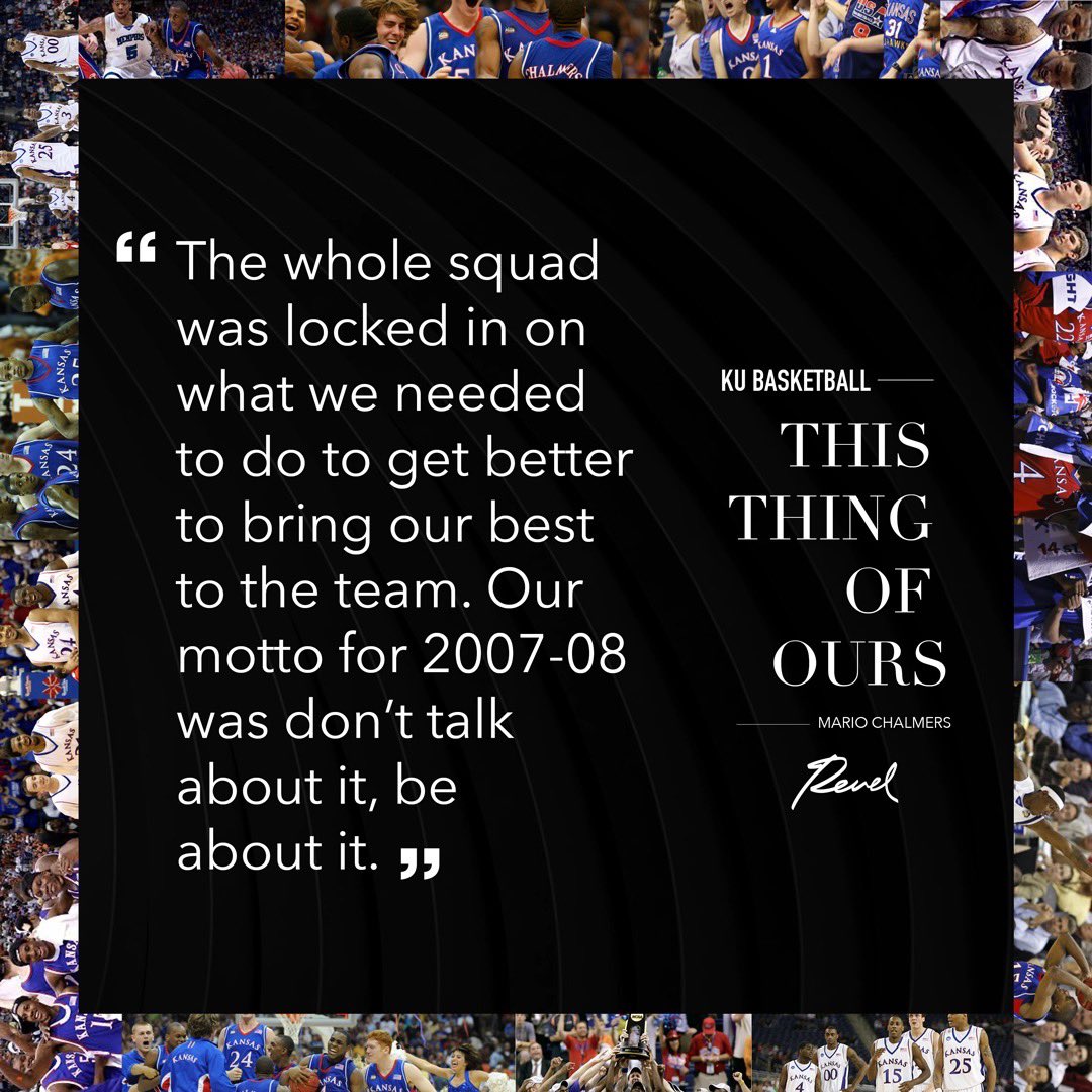 revelmoments's tweet photo. An open letter to #JayhawkNation in link below from Mario Chalmers…

Join @mchalmers15 and @thejalenwilson tomorrow night for “This Thing of Ours”, a LIVE documentary experience with fans celebrating KU Basketball. Link in bio to RSVP #RCJH @Mass_StNIL 

https://t.co/M00v7XnBUv https://t.co/6397lNJ5L9
