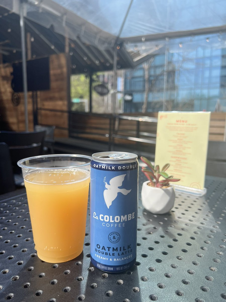 Enjoying another SXSW starting off at #FCGrill with free Athletic Greens, coffee, beer and soon free lunch while watching a panel on “Amplifying Accessibility in the Workplace”