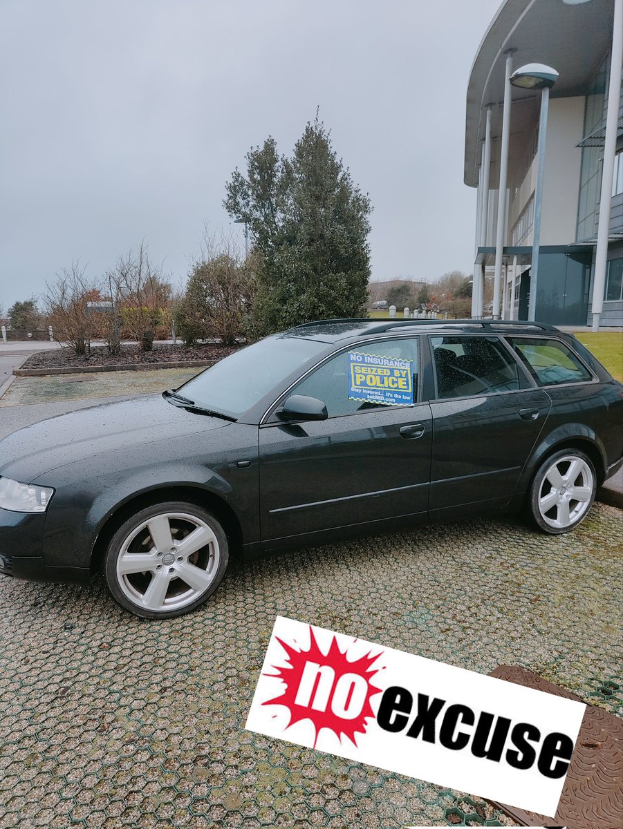 #Bodmin - This Audi had just been involved in a collision in the town centre, unfortunately for all parties he wasn't insured. Vehicles seized and driver reported. 
#NoExcuse
<a href="/BodminPolice/">Bodmin Police</a>