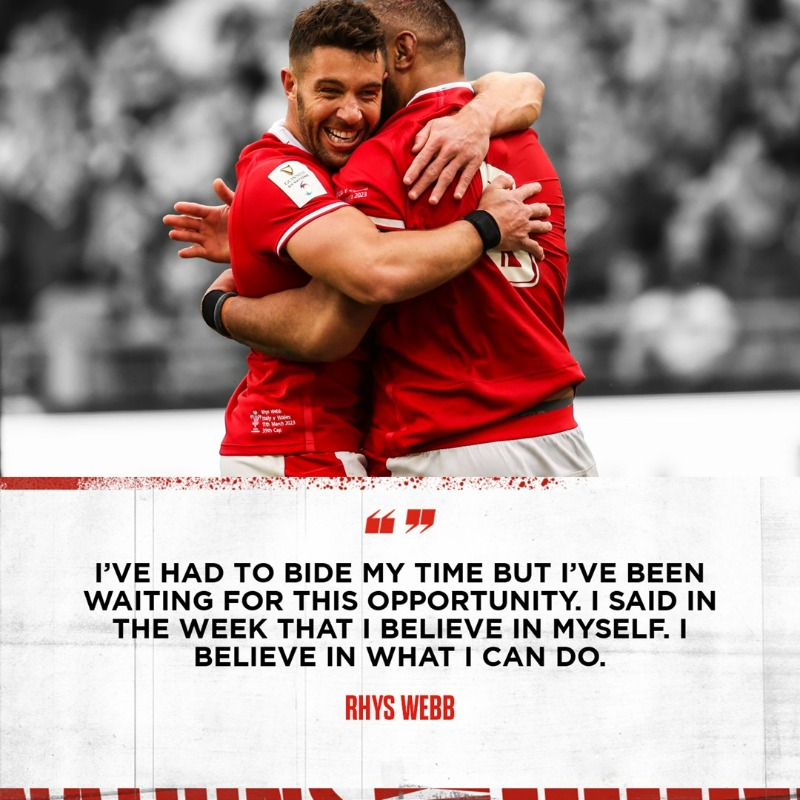 SixNationsRugby's tweet photo. 🏴󠁧󠁢󠁷󠁬󠁳󠁿 Rhys Webb said he never lost faith in himself after picking up the #GuinnessSixNations Player of the Match award following @WelshRugbyUnion win over Italy 

#ITAvWAL