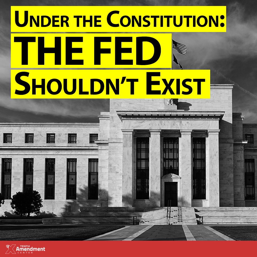 TenthAmendment's tweet photo. End the fed. 

But don't count on congress to cut off their own printing press.  It'll have to be nullified into oblivion, where it belongs. https://t.co/Mqar0SetSA