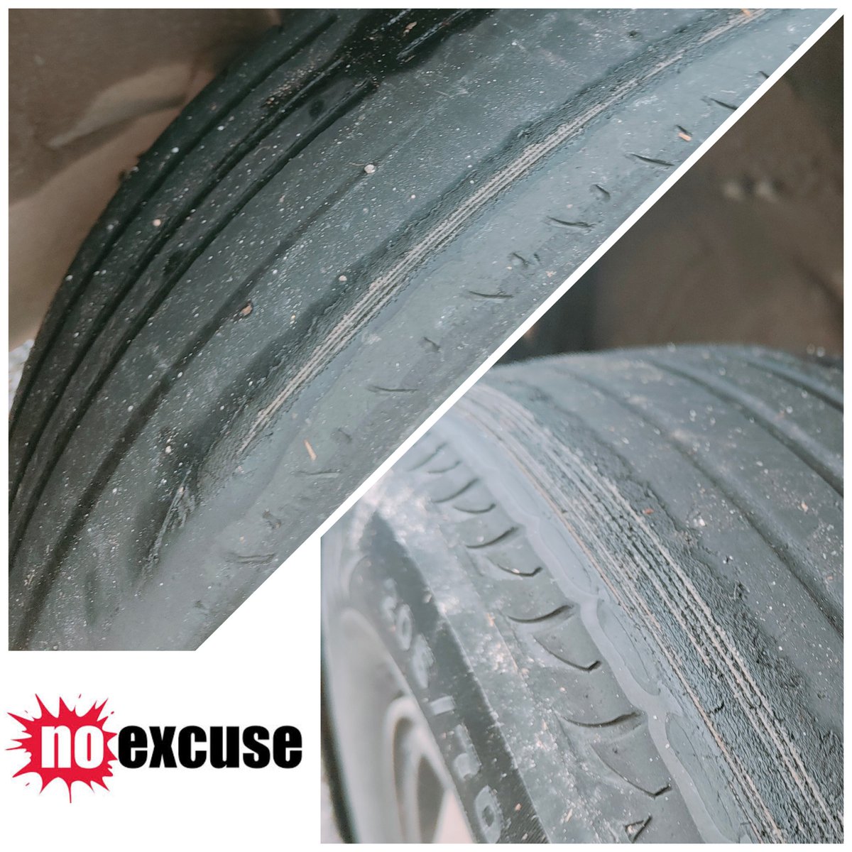 #Bodmin - Driver was aware the tyres needed changing but didn't realise how bad they were. But still happy to take the risk with her family on board. 
Reported for the offences and can expect points and a fine. 
#NoExcuse
<a href="/BodminPolice/">Bodmin Police</a>