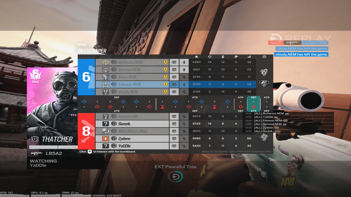 BLAST R6 - EU Open Qualifier #1 is over for us we learned a lot today and we´ll attack again next week.

7:2 vs. "Pinjaöökil" 
7:3 vs. Ex Ambush
1:2 (7:2/2:7/6:8) vs. @DeathroWEU 

ggwp.
