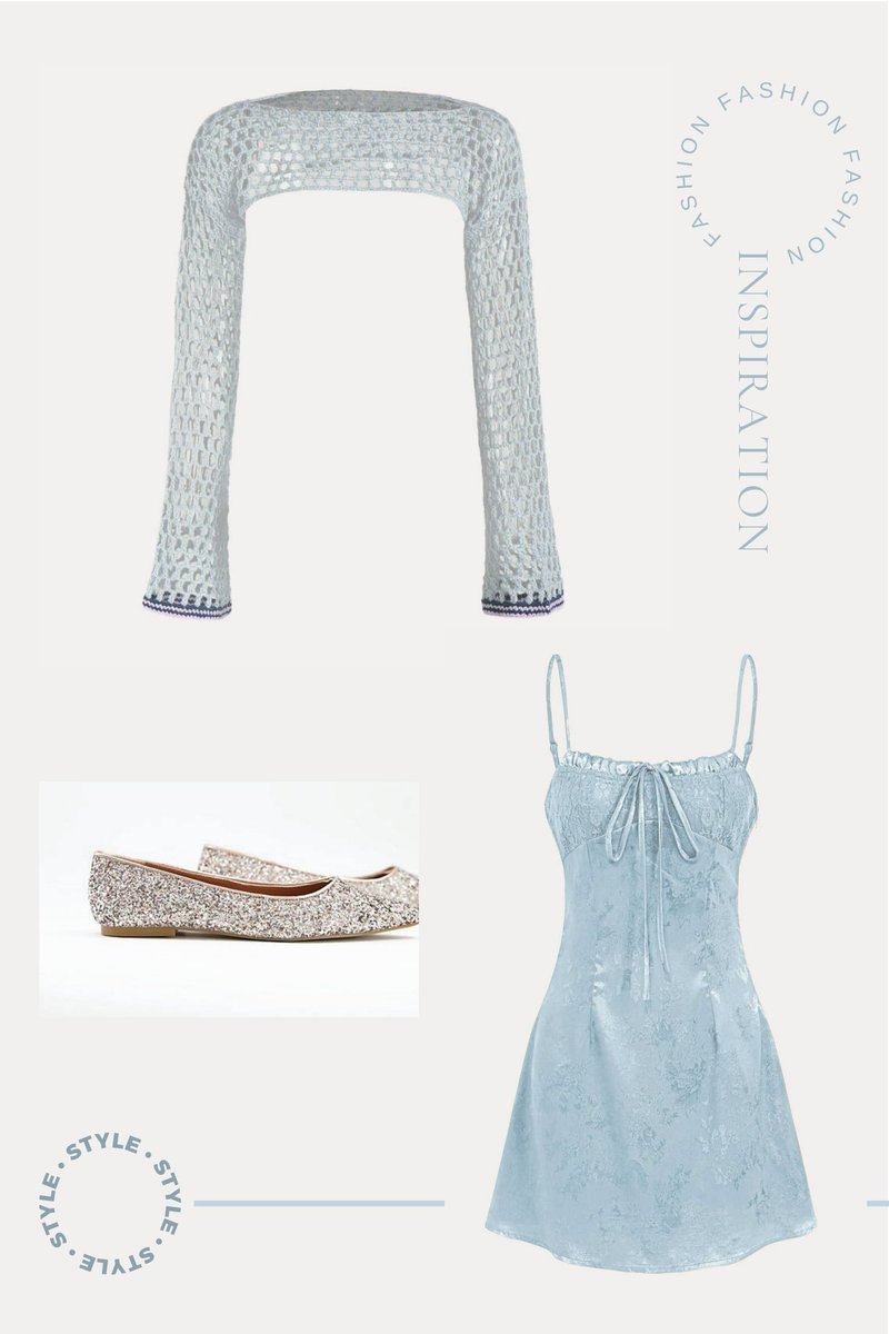 floriswyatt13's tweet image. I'll start:
I feel grunge 🖤, and my favourite #TaylorSwift    album is '1989' so I get:
@ShopCider Mini-dress with corset in baby blue floral jacquard lace and Long sleeved top with puffed sleeves

#ASOSDESIGN Lucky pink gold glitter pointe ballerina pumps