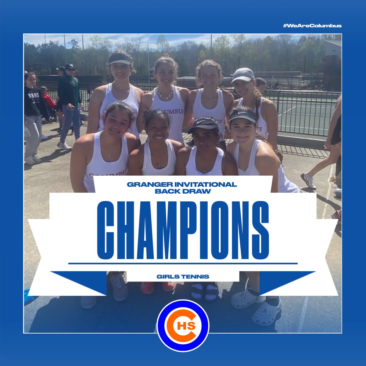 Congrats to our Girls Tennis team on a great weekend at Granger Invitational! Go Blue Devils! #WeAreColumbusHS #BlueHell