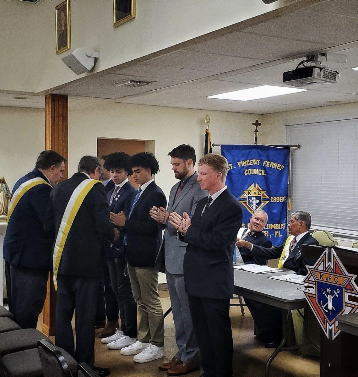 Liapaws's tweet image. Congratulations Francisco &amp;amp; Lorenzo @SVF_Vikings alumni were inducted into the SVF Chapter the Knights of Columbus #knightsofcolumbus #proudmom
