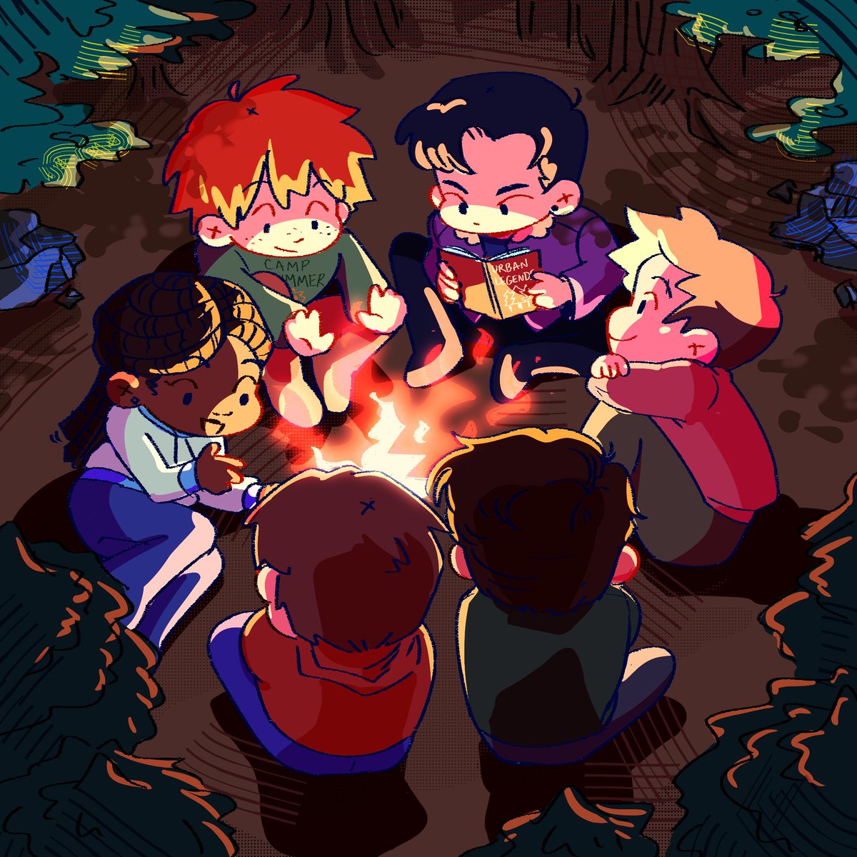 「[oc] campfire stories  」|jae ✧ shop update now!!のイラスト