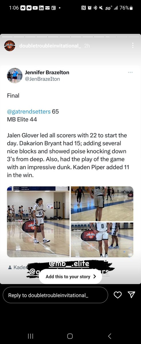 Trendsetters 16u balled out today Jalen Glover aka JJ with 22pts.