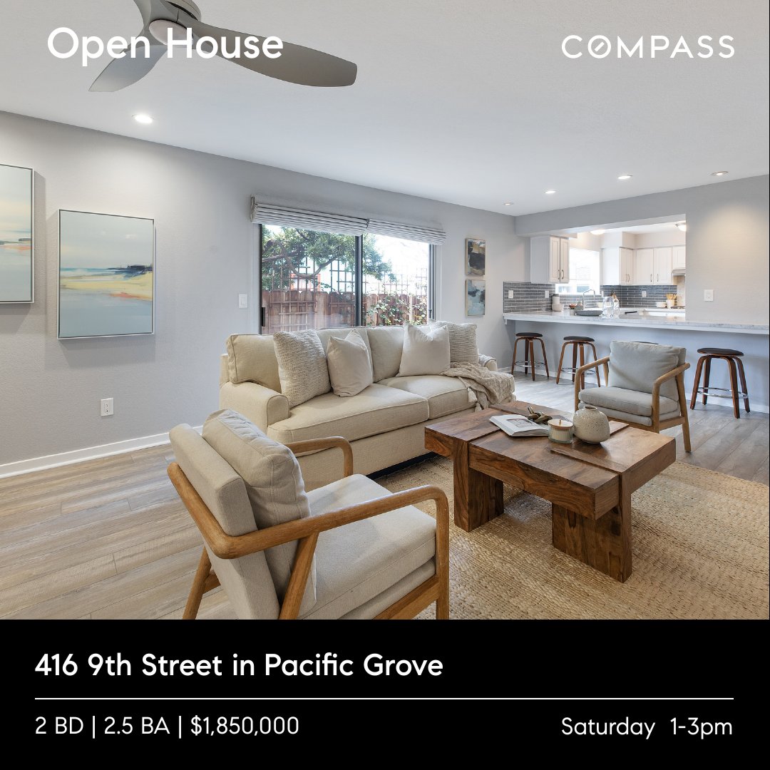 MarkBPeterson's tweet photo. Just listed and open today is this large Pacific Grove home just seven blocks to the shoreline. Open today from 1-3 PM. 2BD | 2.5BA | 2,360 SF | $1,850,000. All the details and more photos at https://t.co/QsCYod88AQ https://t.co/dPDl47gVni