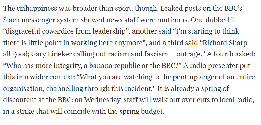 kate_degerdon's tweet photo. If the govt is trying to kill @BBC , it looks like they're doing a pretty good job. I'm digging in to support the BBC, with the exception of the top ppl who are biased right wing groupies unfit to run a publicly owned 'impartial' organisation
#supportBBC
https://t.co/jmhzGELbwZ https://t.co/x5ODj4z6uq