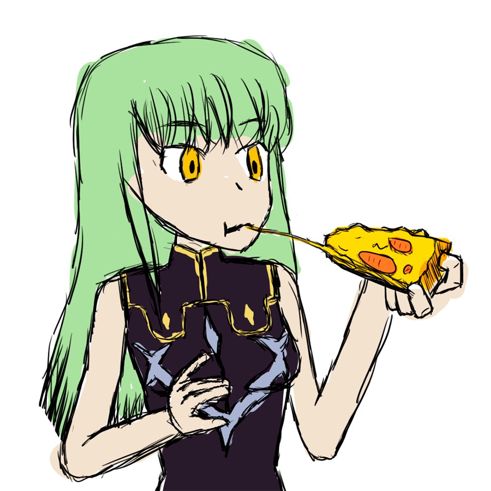lostghostbr's tweet photo. Just a 30min drawing that I tried to do of CC from Code Geass, ignore the painting 🙃

#drawing #codegeass #pizza https://t.co/hgiys0OG96