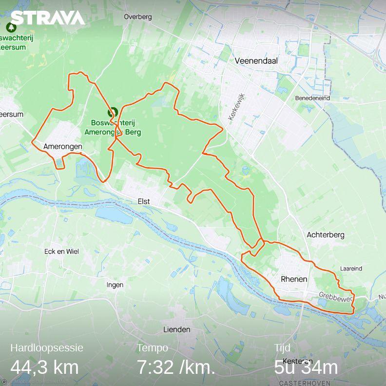 Prachtige, zware tour. Vraag me serieus af waarom ik dit ook al weer doe. Blijkbaar vind ik het leuk om mezelf helemaal leeg te lopen.
strava.app.link/Bn16LK6s5xb