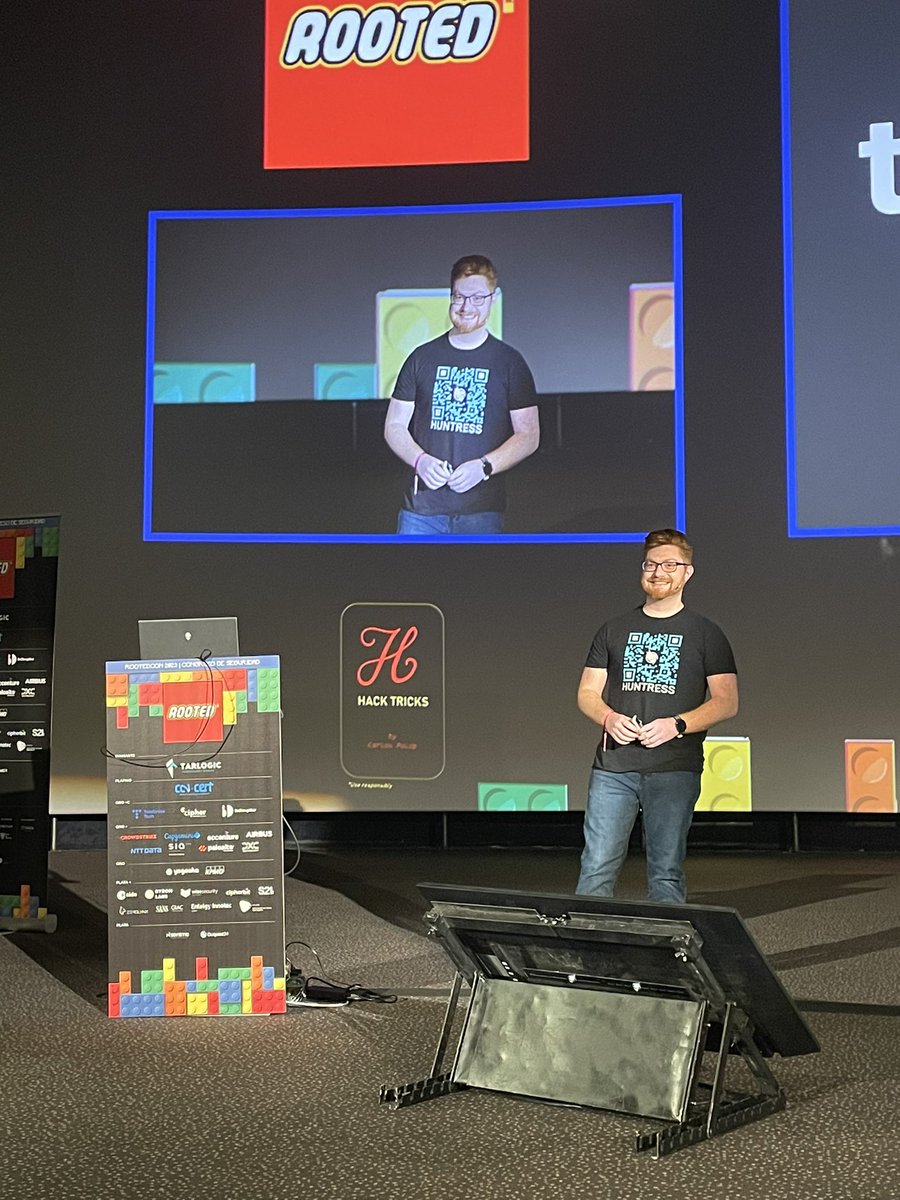 securiters's tweet image. We close @rootedcon in style with @_JohnHammond in the #hacktricks track