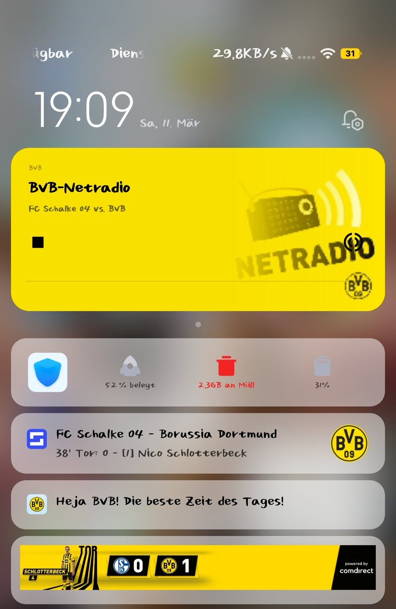 BVB führt #SofaScore #SCH #BVB #Dortmund