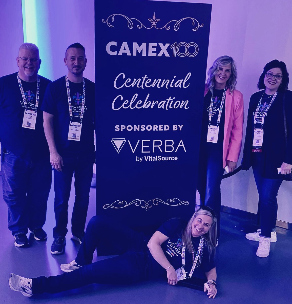 ksranum's tweet photo. The Verba by VitalSource team had an awesome time at CAMEX100. Looking forward to CAMEX24 in Savannah, GA. https://t.co/2r2tyYZrlo