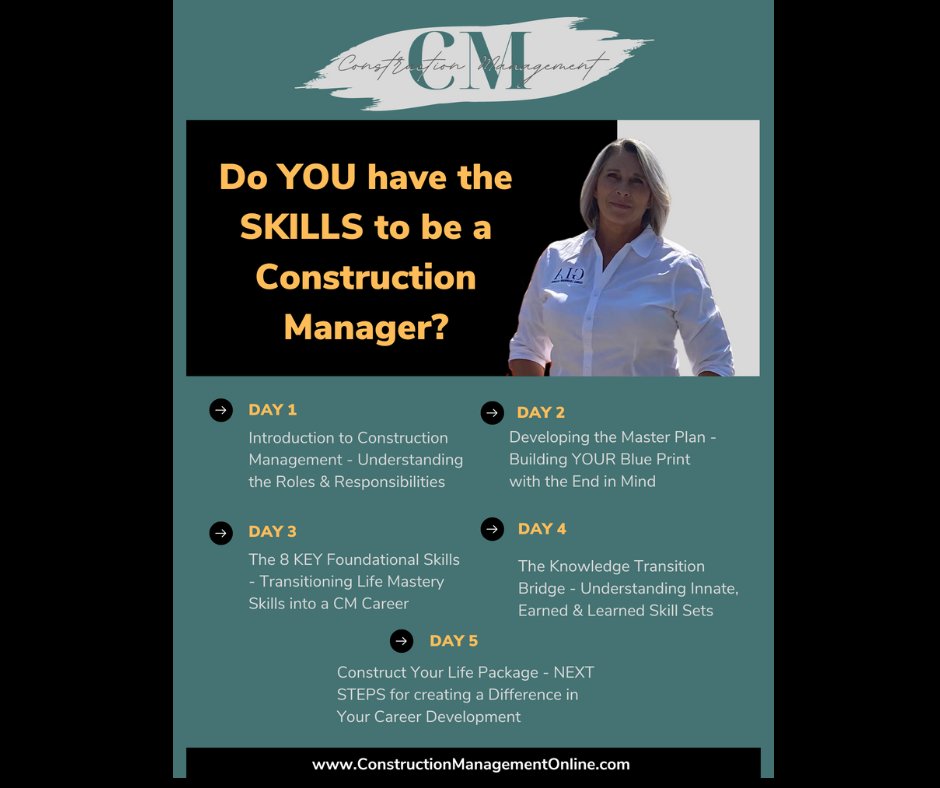 CoryThomasFisk's tweet photo. DON'T WAIT TO TRANSITION YOUR CAREER!
👷🚧BE THE CHANGE!!!🚧👷
Register for the FREE
5 Day Construction Management Accelerator Challenge
March 13 - 17th 
5:30PM - 6:30PM PST
Learn what it takes to become a Construction Manager!
https://t.co/ctFuqmidVt https://t.co/ZeaRccR9Sx