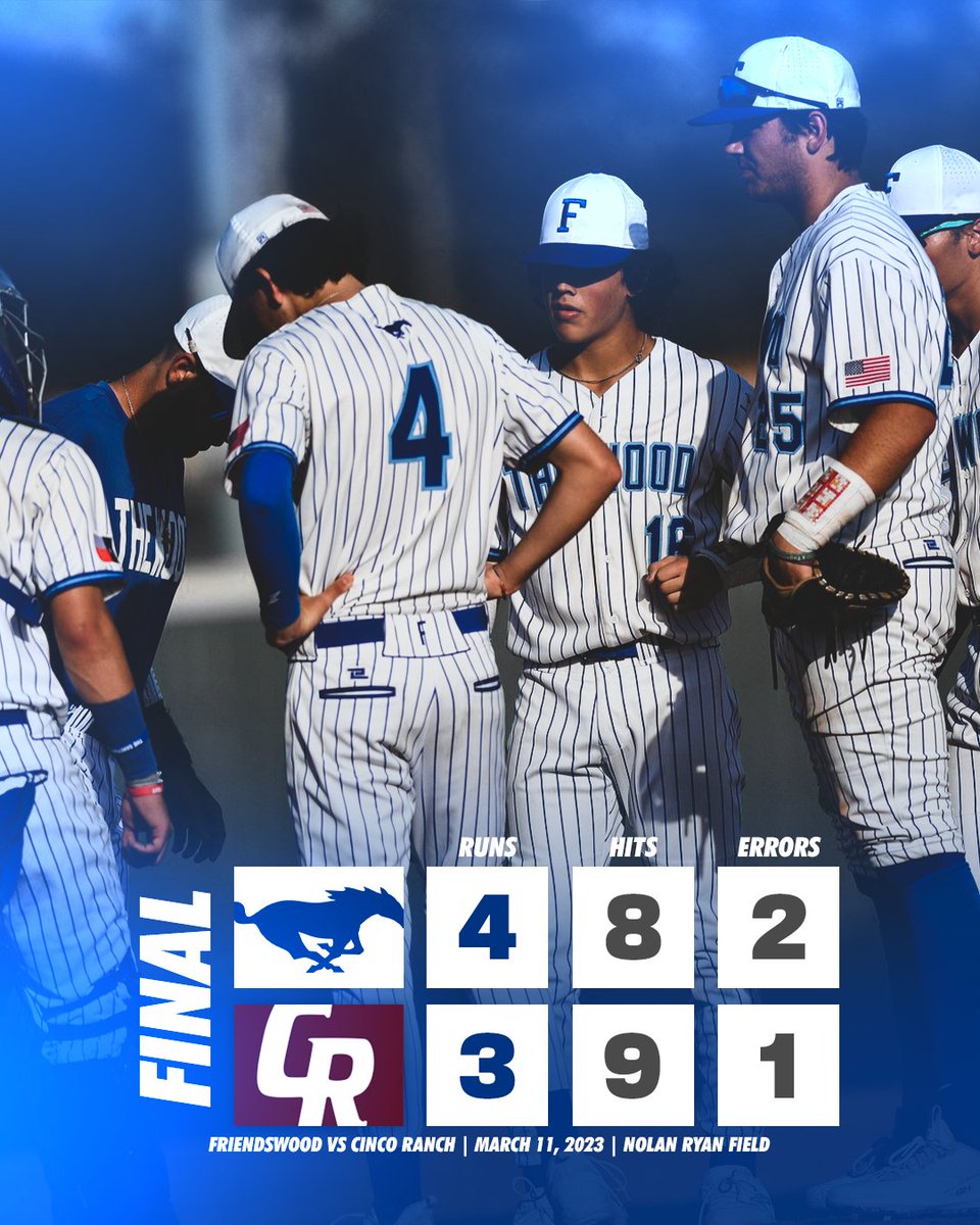 Mustangs defeat Cinco Ranch 4-3!

The double-header resumes next against Shadow Creek